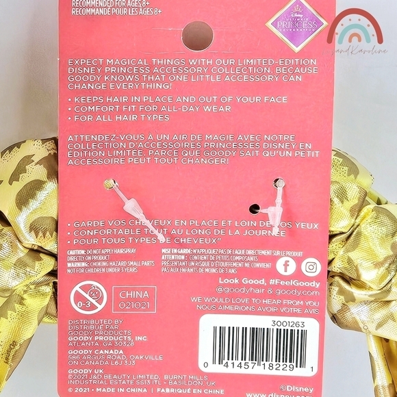 New! Disney Princess Tiana Wet Brush Goody Tiara Crown Headband Detangler Set - Picture 10 of 10